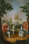 Johann Georg Weikert Fete Organized to Celebrate the Marriage of the Emperor Joseph II Spain oil painting artist